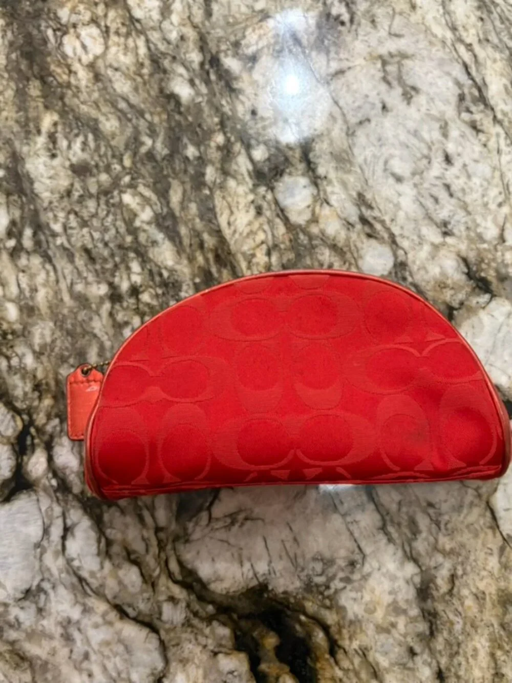 Coach Limited Edition Red Fabric Makeup Bag Estée Lauder Holiday Collection 2010